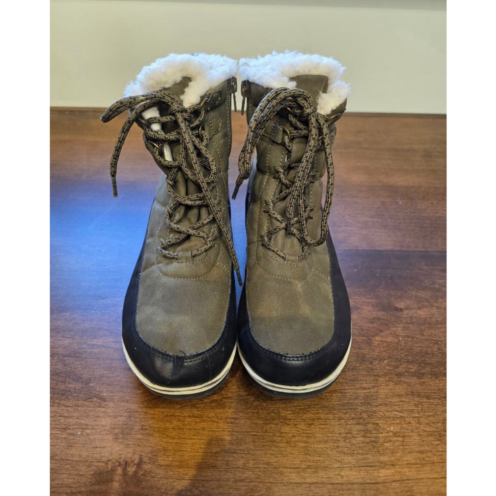 Women's JBU Alaska Waterproof Winter Boots 7.5 Green Black